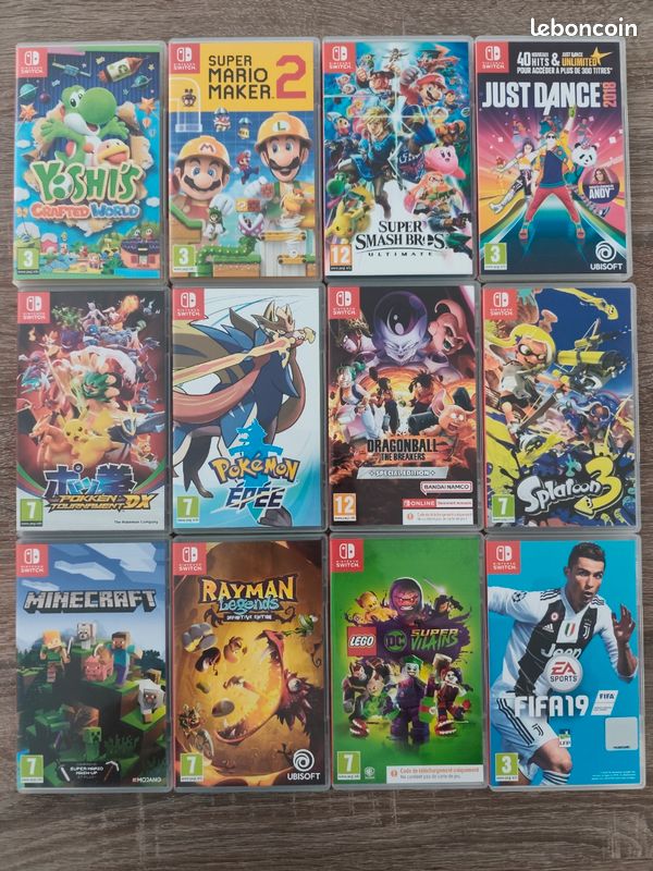 Lot Jeux Nintendo Switch Dragonball Mario - Occasion Très Bon état