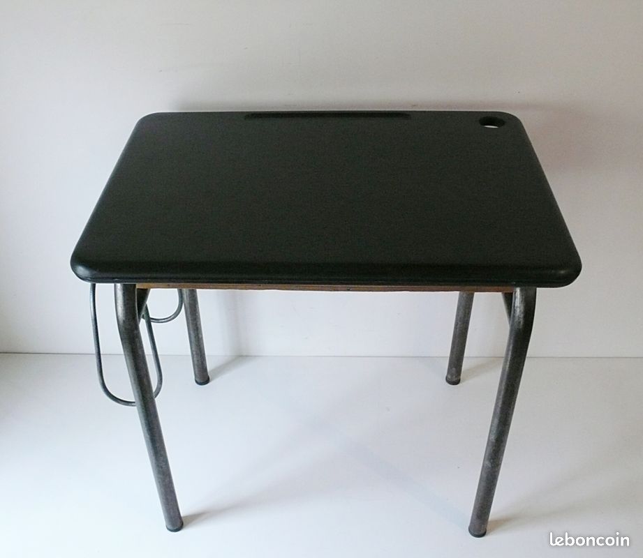 BUREAU ECOLIER EN METAL BOIS / BAKELITE années 50 VINTAGE DESIGN ATELIER 1950 (image 2)