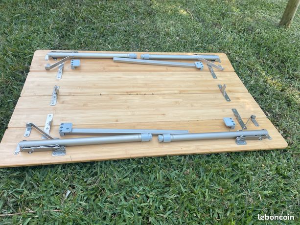 Beckworth Smartflip Table Table De Camping En Bambou Pliante 100 X