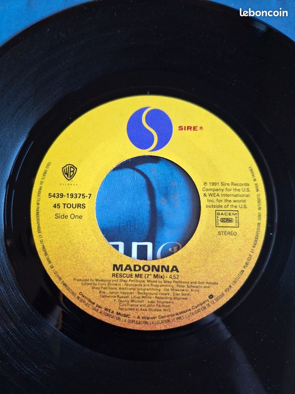 Vinyle Madonna Rescue Me (image 5)