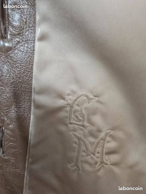 Manteau vison et cuir vintage – Fourrures du Canada – pièce haut de gamme (image 4)