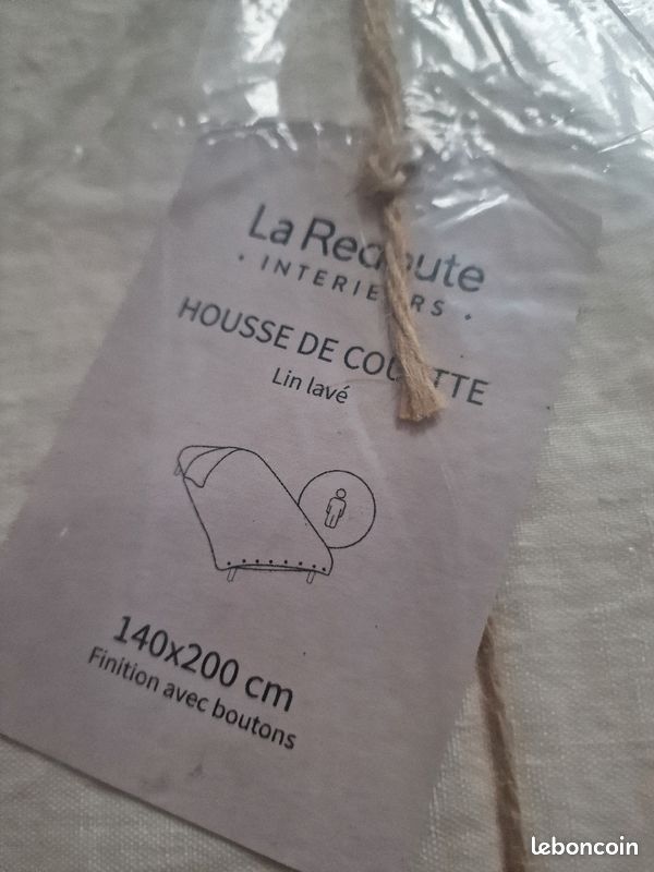 Housse de couette en lin lavé la Redoute 140 x 200 (image 4)