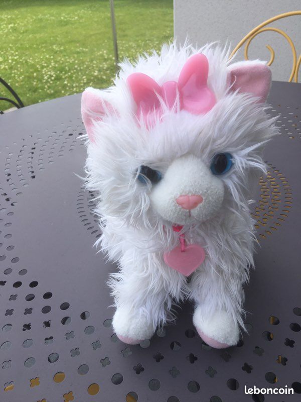 Peluche chat qui ronronne quand on le caresse Jeux Jouets