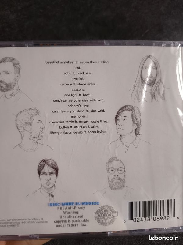 CD Maroon 5 Jordi Neuf
Neuf, avec son emballage (image 3)