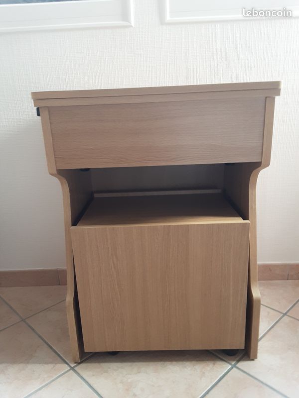 Meuble pour machine à coudre TBE bois clair (image 1)
