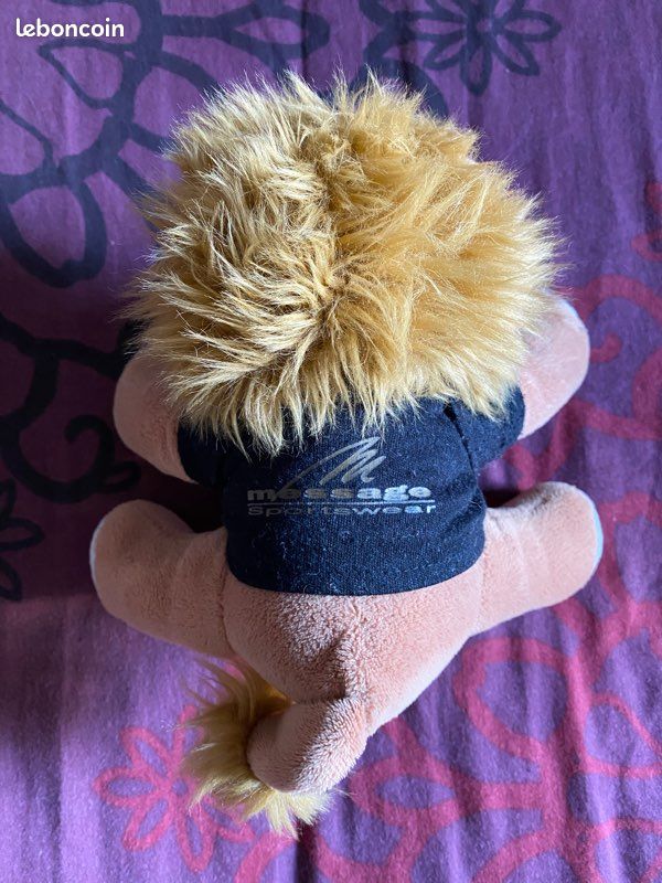 Peluche Mascotte SLUC Nancy – Lion Cougar En Maillot – Vintage – Comme Neuf