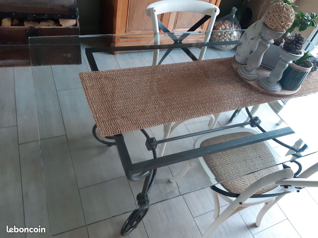 Table SAM fer forgé fauteuils tabourets (image 2)