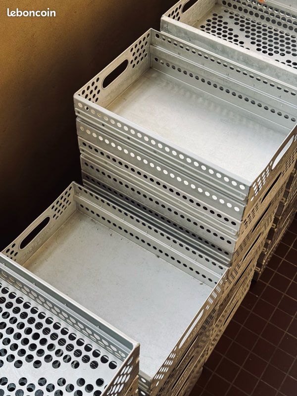 Casier De Stockage Aluminium Pour Chariot Compagnie Aérienne - Occasion - 38x27x10cm