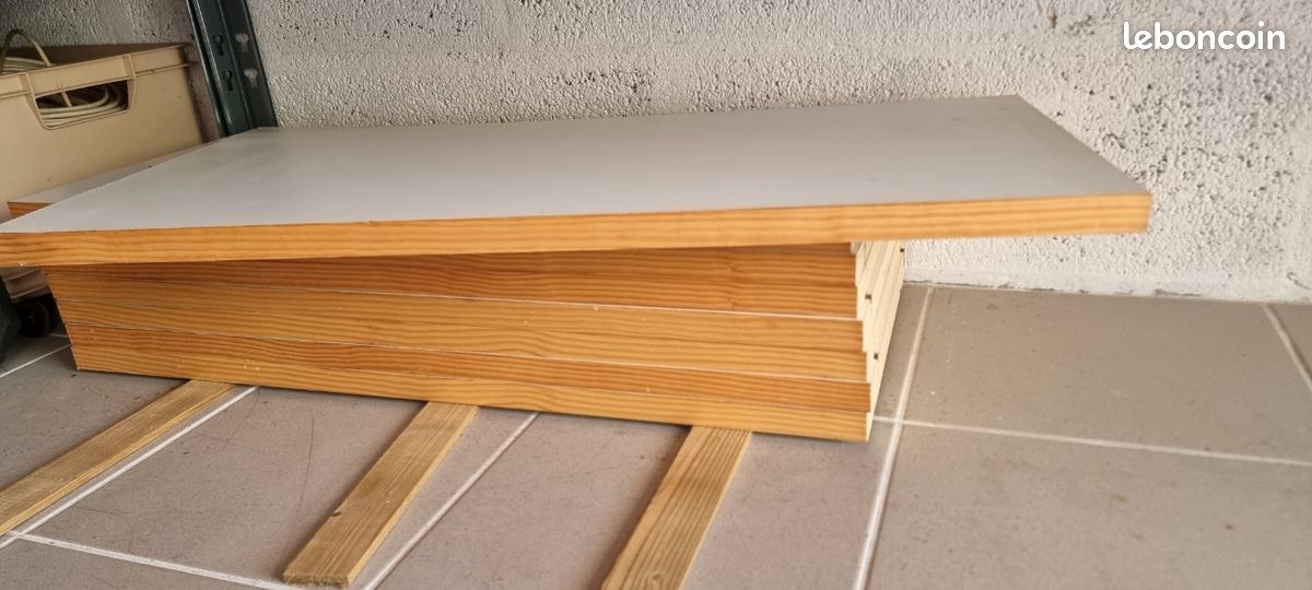 Planches pour étagères blanches et bois (image 1)
