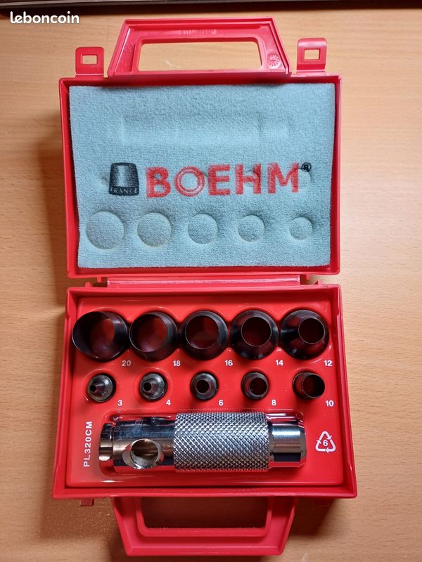 Coffret d'emporte pièces découpe joints BOEHM de 3 à 20 mm de diamètre (image 1)