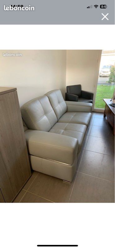 Canapé banquette cuir (image 3)