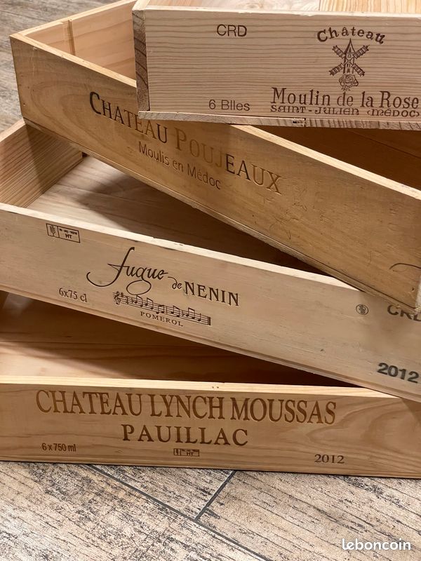 4 Caisses bois 6 bouteilles pour déco et rangement (image 4)