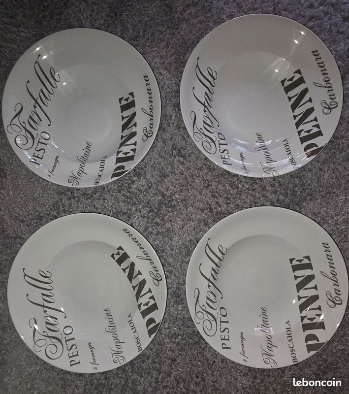 Assiette creuse pasta (4) neuve (image 1)