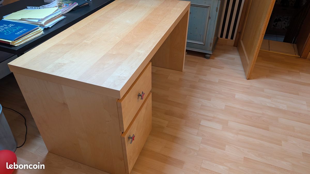 Bureau ikea 1 porte aspect bois (image 2)