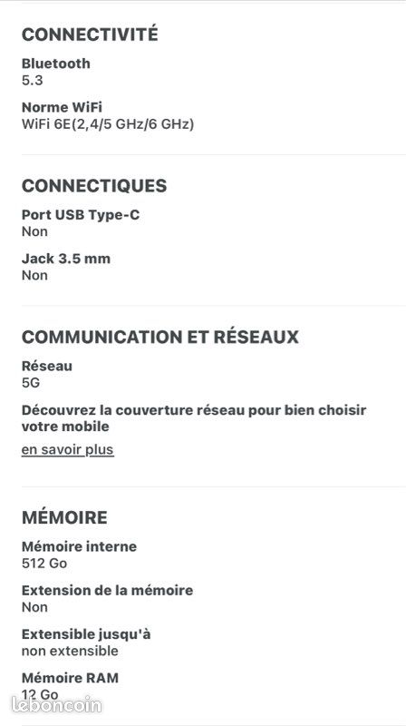 SmartPhone Motorola Edge 50 Neo 512 Neuf (image 11)