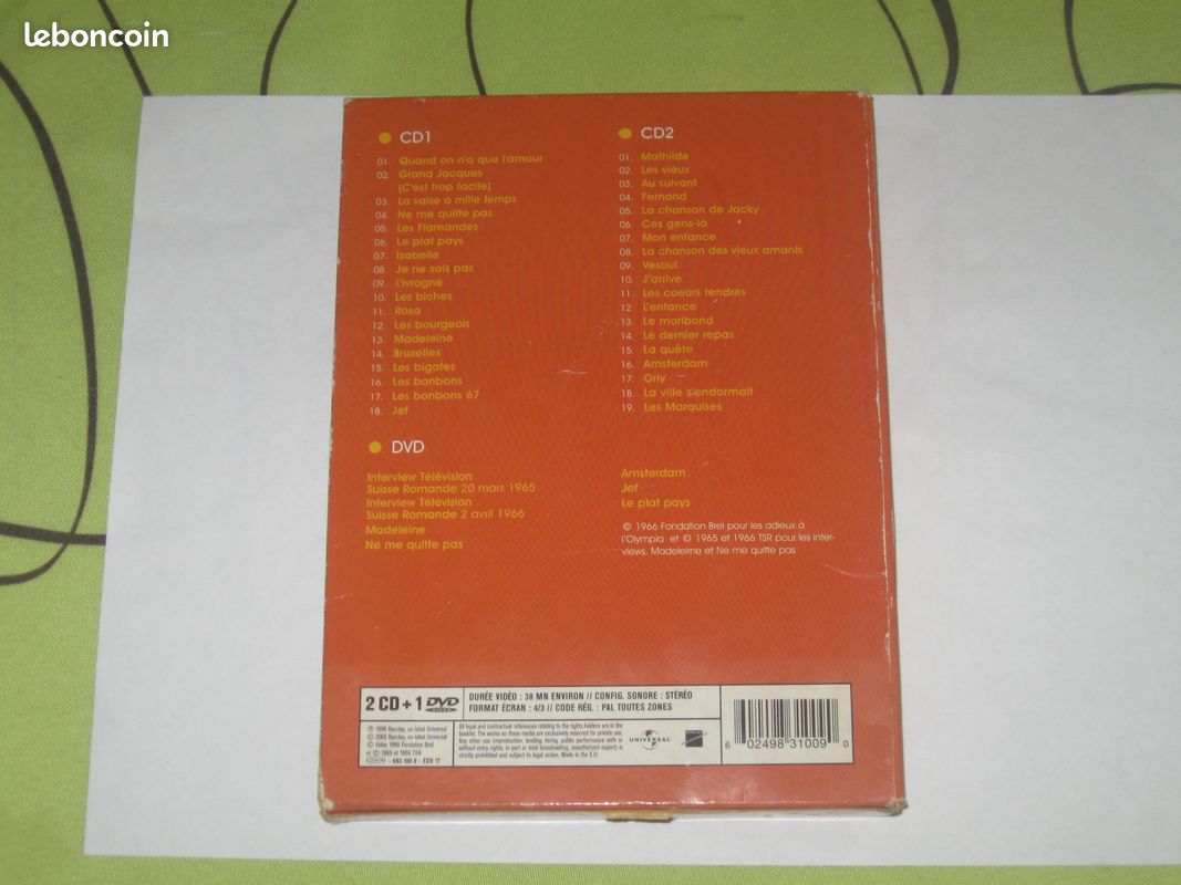 Jacques Brel – Quand On N'a Que L'amour 2xCD + 1 DVD (image 2)