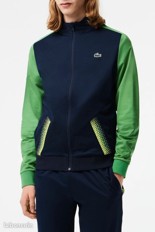 Ensemble Survêtement Lacoste Marine et Vert T. L/XL - Neuf (image 3)