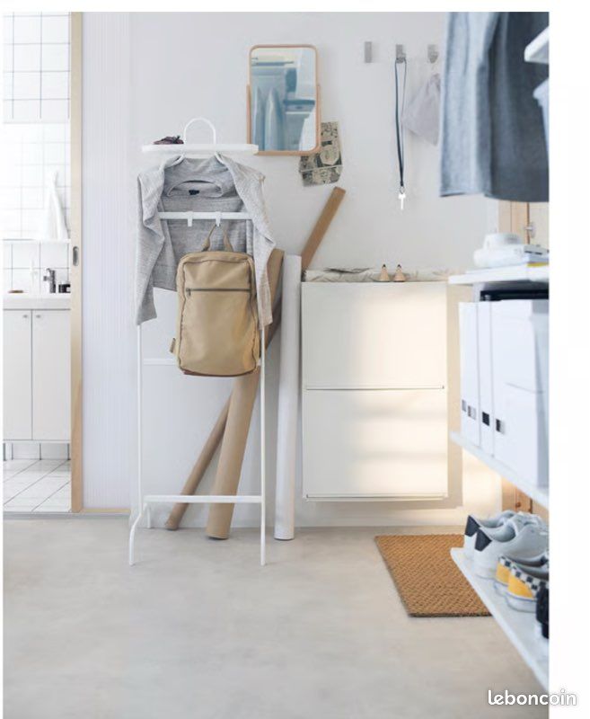 Armoire à chaussures rangement blanc TRONES IKEA Ameublement