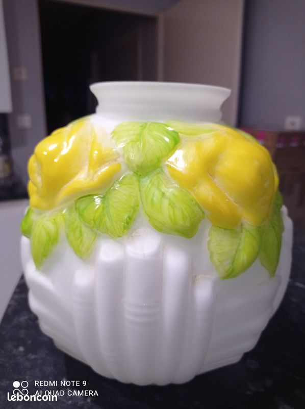 Joli et ancien vase en opaline art déco (image 2)