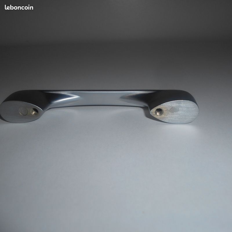 4 Poignées commode en métal chromé gris mat (image 5)