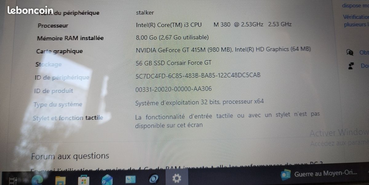 Batterie Pour Ordinateur Portable ASUS TUF765GM-EV148T - Occasion Fonctionnelle