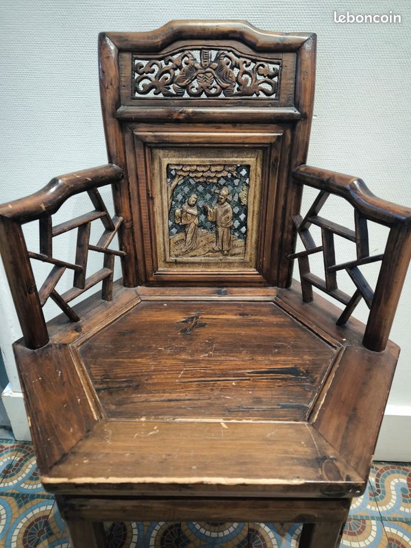 Chaise d'angle chinoise dynastie Qing (image 2)