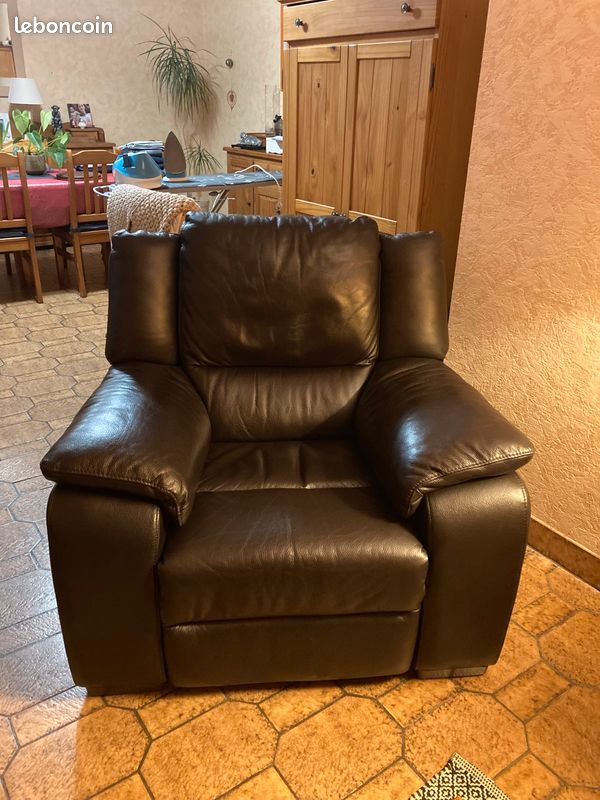 Fauteuil relax cuir (image 1)