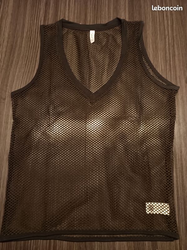 Débardeur ajouré noir homme (image 3)
