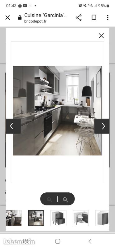 Vends cuisine GARCINIA anthracite (image 1)