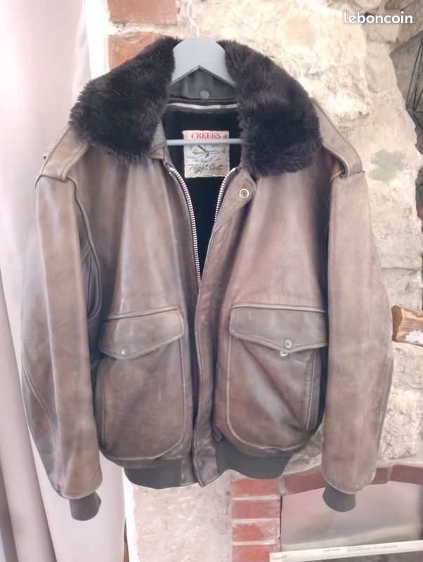 Blouson en cuir "Aviateur" (image 1)