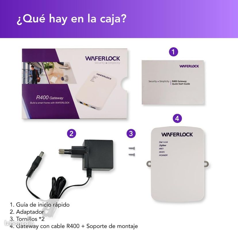 Passerelle Intelligente Filaire WAFERLOCK R400 pour serrures connectées (image 5)