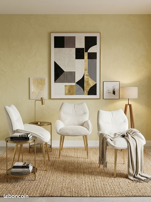 Lot de 4 Chaises en Velours Style Scandinave / Chic (image 1)
