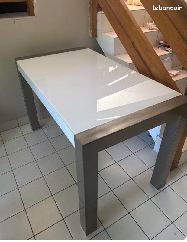 Table verre métal (image 3)