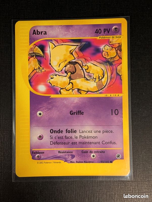 Carte Pokmon Abra - 93/165 - Commune - Excellent - Collection Carte Pokmon Abra - 93/165 - Commune - Excellent - Collection