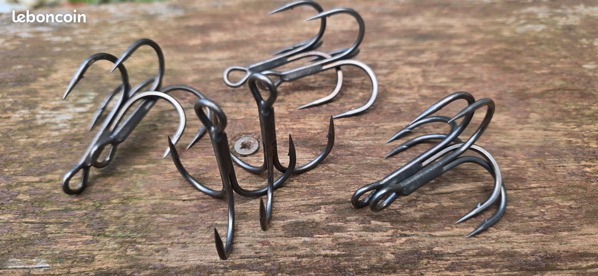 Hameçons Pour Poissons Carnassiers Hameçons Triples Acier Au Carbone Anti-rouille - Lot De 150 Hameçons Pour Poissons Carnassiers Hameçons Triples Acier Au Carbone Anti-rouille - Lot De 150