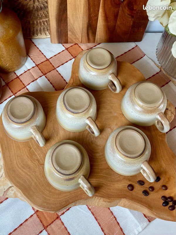 Lot 6 tasses en grès (image 7)