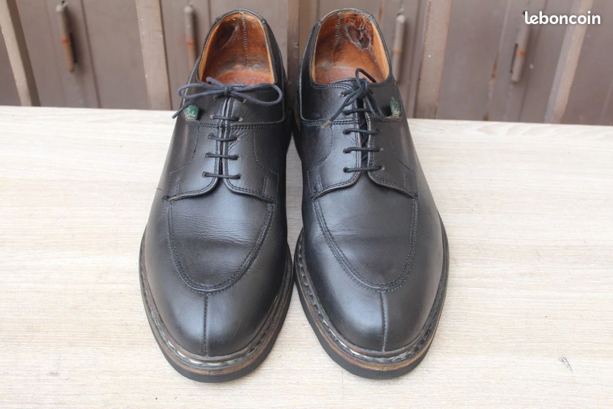 Derby Homme Paraboot Avignon - Cuir Noir - Pointure 42.5 / 8.5 UK / 9 US - Occasion Très Bon état
