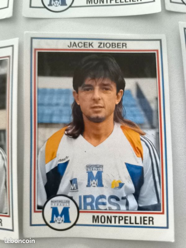 Lot De 8 Stickers Montpellier Panini Foot 93 - 1993, France Football, Brillants