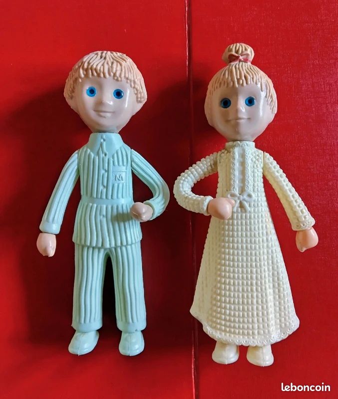 Figurines Vinyl Nicolas Et Pimprenelle – Bonne Nuit Les Petits – ORTF – Années 60