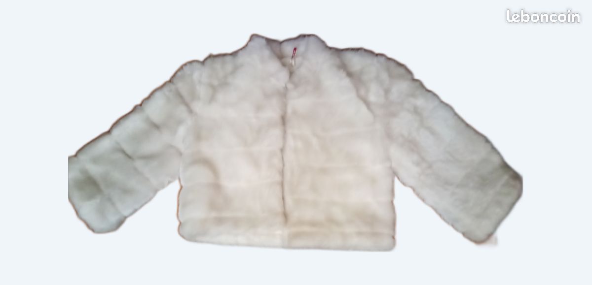 Veste En Fausse Fourrure Couleur Champagne Pour Mariage - Taille 38 (M), Occasion Très Bon état