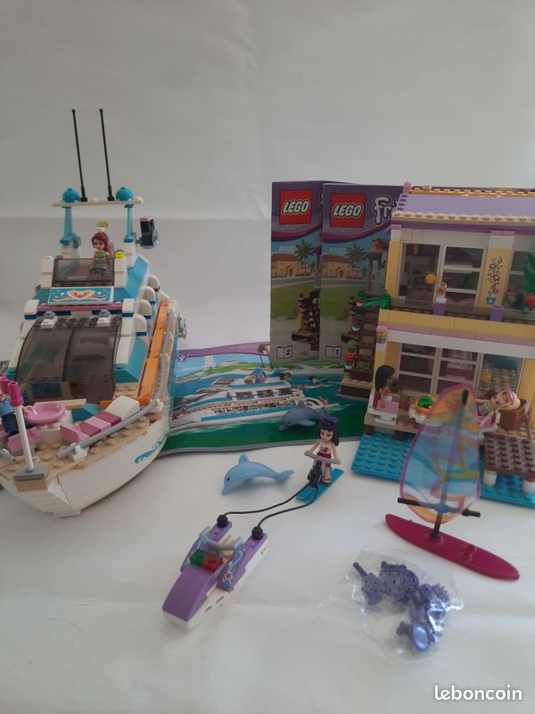 Lego Friends- Lot yacht 41015 & villa sur la plage 41037 (image 1)