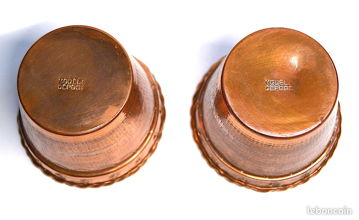 Anciens cache-pots en cuivre martelé (image 4)