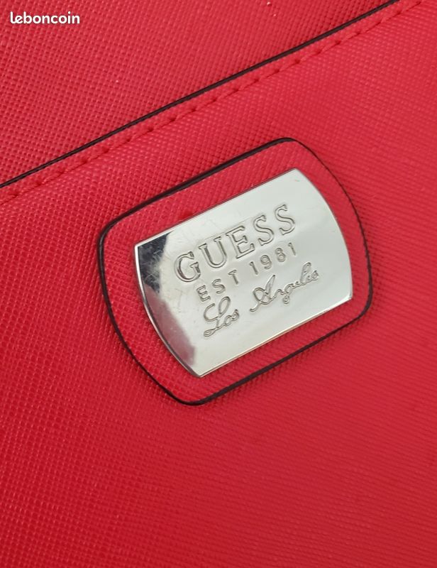 👜 Sac cabas GUESS rouge – intérieur léopard 🐆 (image 8)