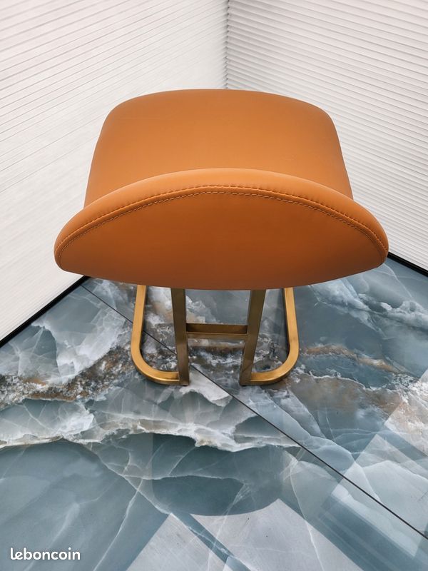 Tabouret simili cuir pour coiffeuse (image 3)