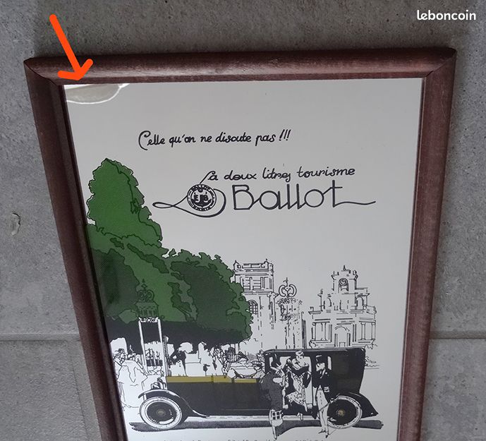 MIROIR PUBLICITAIRE BALLOT ock - La 2 Litres Tourisme - Automobile