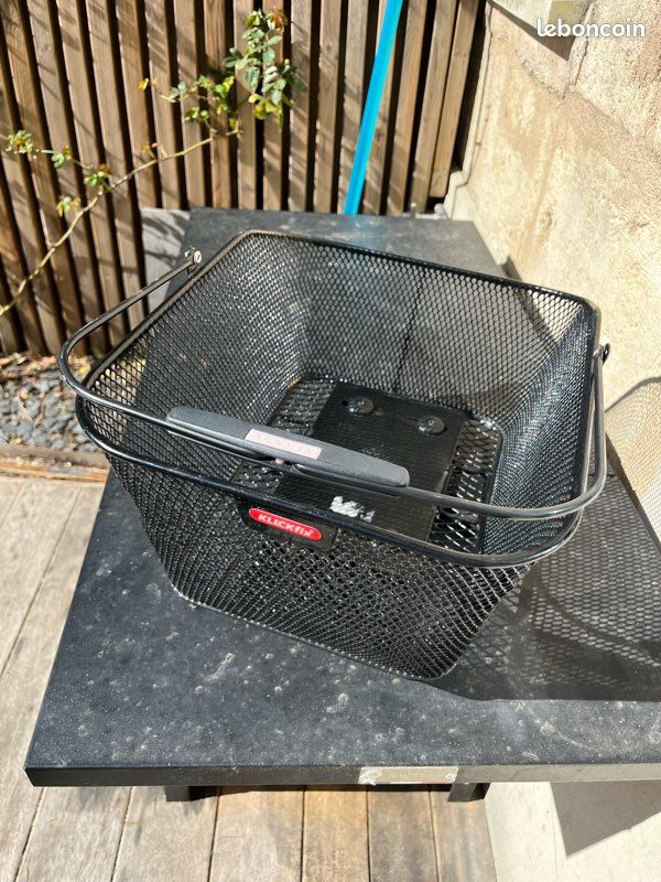 Panier De Vélo Arrière Klickfix City Max - 23x22.5x36 Cm - Noir - Neuf