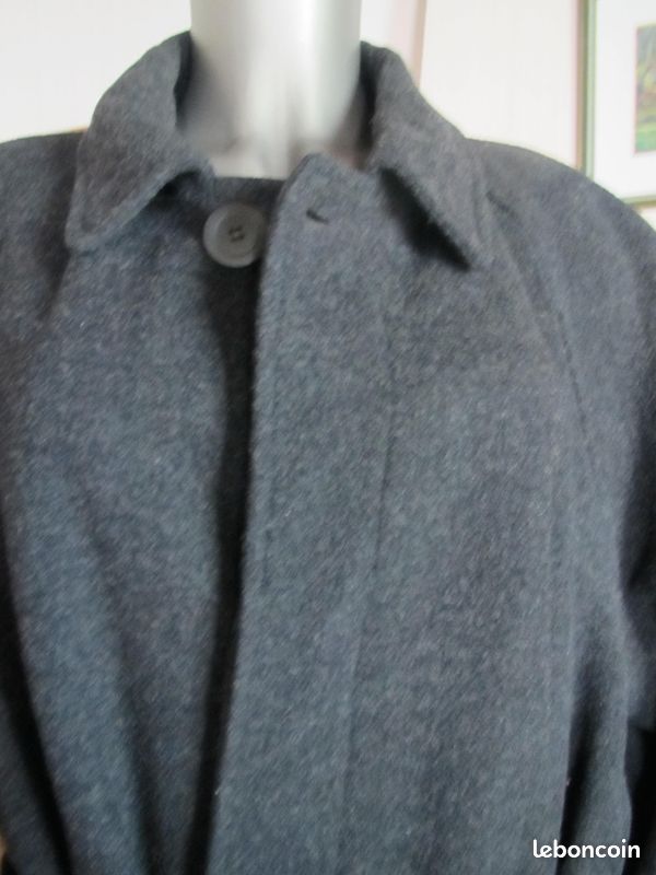 Grand manteau lainage gris anthracite homme Prestige taille 50 (image 3)