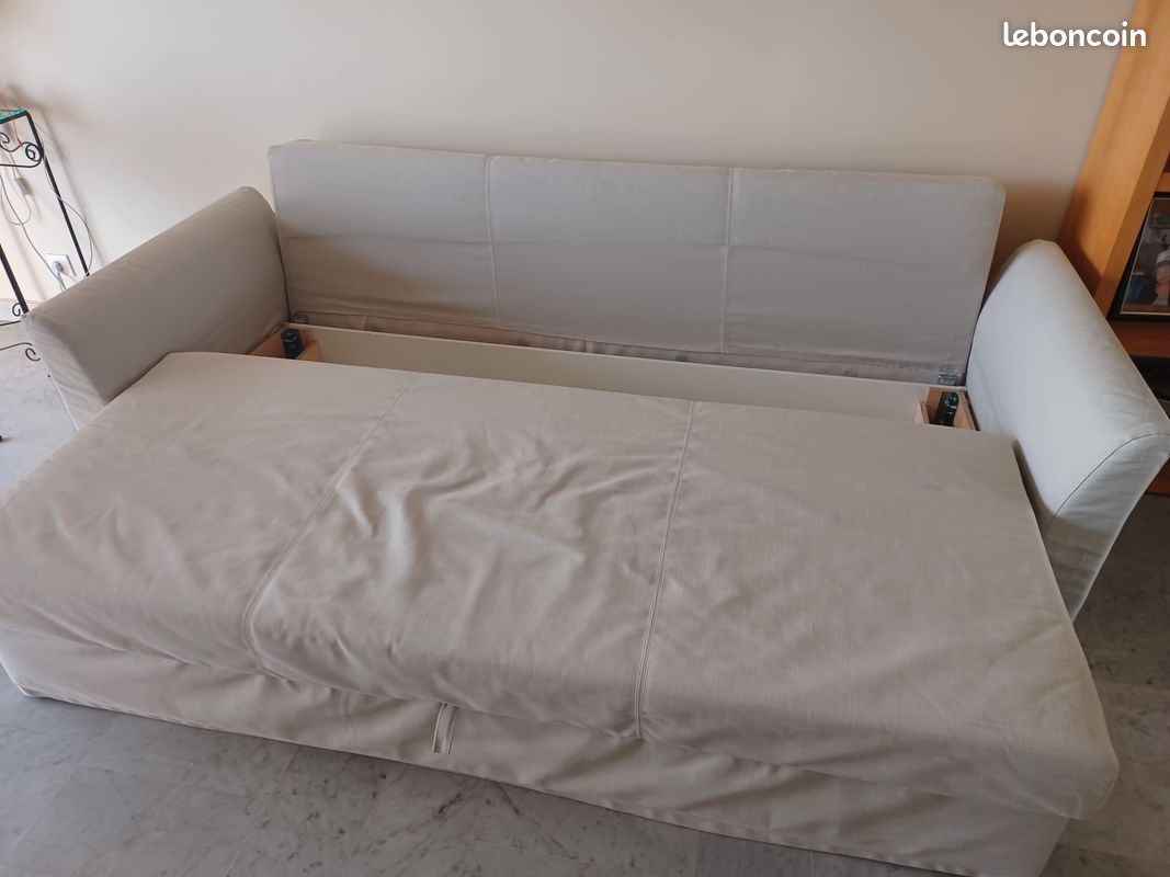 Canapé Convertible Ikea Beige (image 5)