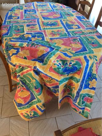 Drap Vintage Paule Marrot 180x290 – Motif Chérubins, Coton Beige Et Bleu – Neuf Avec étiquettes