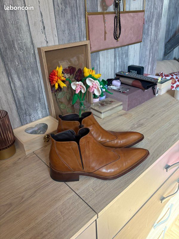 Bottine cuir marron homme 39 made in intaly fabi (image 1)